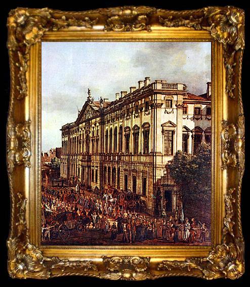 framed  Bernardo Bellotto Krasinski Square. Detail with Krasinski Palace., ta009-2